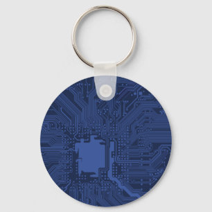 Motherboard-Muster von Blue Geek Schlüsselanhänger