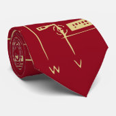 Motherboard Red and gold Tech | Schalttafel Krawatte (Gerollt)
