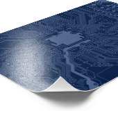 Motherboard-Schaltmuster für Blaugrippe Fotodruck (Ecke)