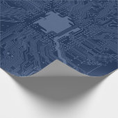 Motherboard-Schaltmuster für Blaugrippe Geschenkpapier (Ecke)