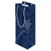 Motherboard-Schaltmuster für Blaugrippe Geschenktüte Für Weinflaschen (Rückseite Schrägansicht)