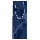 Motherboard-Schaltmuster für Blaugrippe Geschenktüte Für Weinflaschen (Rückseite)