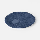 Motherboard-Schaltmuster für Blaugrippe Pappteller (Schrägansicht)