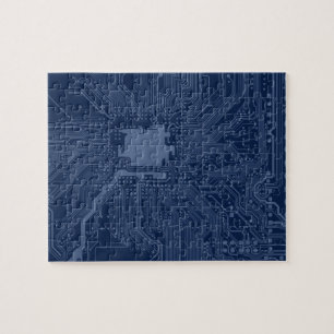 Motherboard-Schaltmuster für Blaugrippe Puzzle