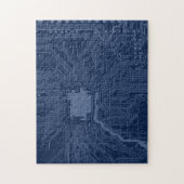 Motherboard-Schaltmuster für Blaugrippe Puzzle (Vertikal)