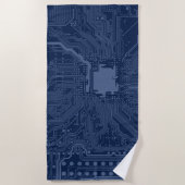 Motherboard-Schaltmuster für Blaugrippe Strandtuch (Vorderseite)