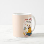 Motherhood Breathe In Calm Art Kaffeetasse (VorderseiteRechts)