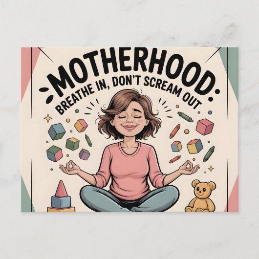Motherhood Breathe In Calm Art Postkarte (Vorderseite)