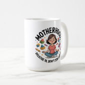 Motherhood Breathe In Calm Illustration Kaffeetasse (VorderseiteRechts)