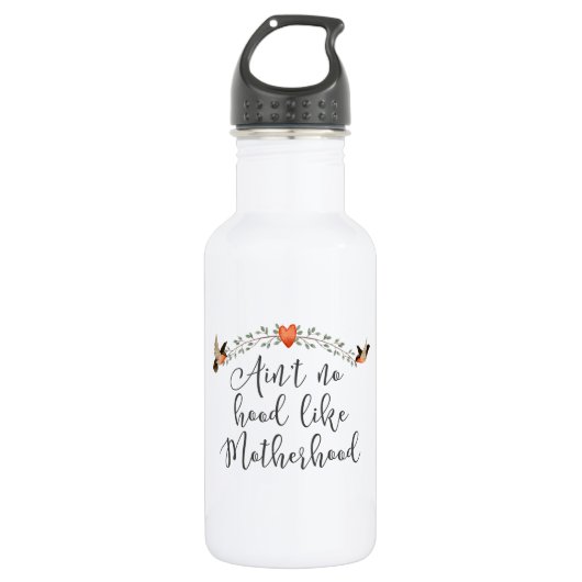 Motherhood Funny Zitat für neue Mutter Edelstahlflasche (Vorderseite)