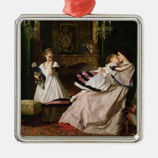 Motherly Liebe Silbernes Ornament (Vorne)