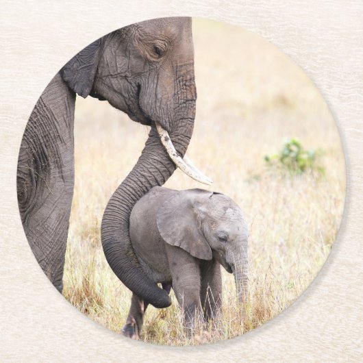 Motherly Love Runder Pappuntersetzer (Vorderseite)
