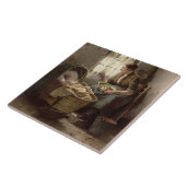 Motherly Zuneigung (Öl auf Leinwand) Fliese (Seite)