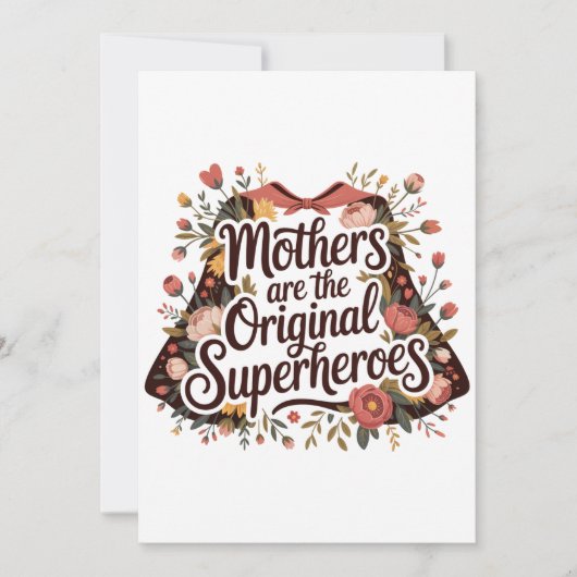 Mothers Are The Original Superheroes Einladung (Vorderseite)