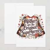 Mothers Are The Original Superheroes Einladung (Vorne/Hinten)