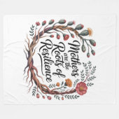 Mothers Are The Roots Of Resilience Fleecedecke (Vorderseite (Horizontal))