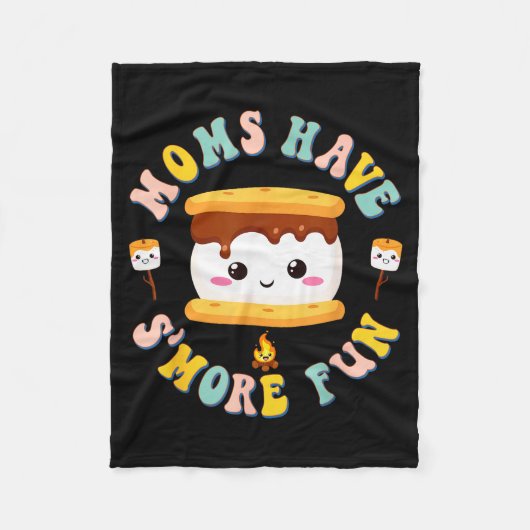 Mothers Camng Kawaii Smores Moms Have S'more Fun C Fleecedecke (Vorderseite)