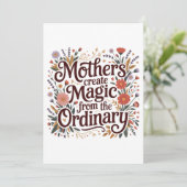 Mothers Create Magic From The Ordinary Einladung (Stehend Vorderseite)