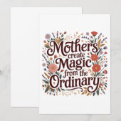 Mothers Create Magic From The Ordinary Einladung (Vorne/Hinten)