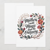 Mothers Create Magic From The Ordinary Einladung (Vorne/Hinten)