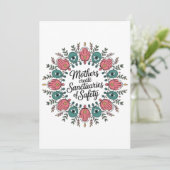 Mothers Create Sanctuaries Of Safety Einladung (Stehend Vorderseite)