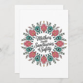 Mothers Create Sanctuaries Of Safety Einladung (Vorne/Hinten)