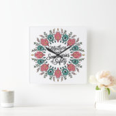 Mothers Create Sanctuaries Of Safety Quadratische Wanduhr (Zuhause)