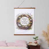 Mothers Create Sanctuaries Of Safety Wandteppich Mit Holzrahmen (Schlafzimmer)