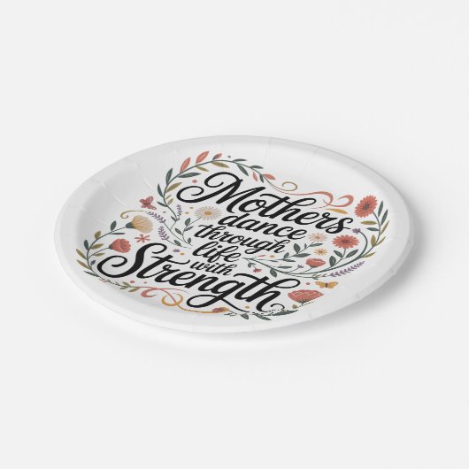 Mothers Dance Through Life With Strength Pappteller (Schrägansicht)