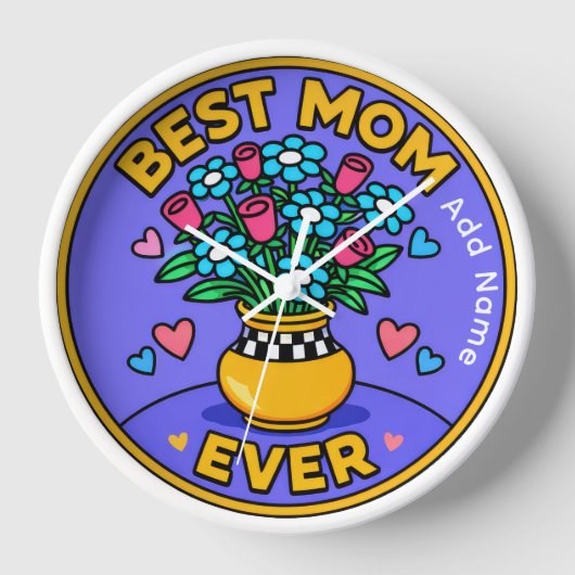 Mother's Day 10" Round Wall Clock Uhr (Vorderseite)
