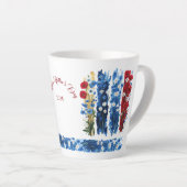 Mother's Day 2026 Brush Strokes Wildflowers Latte Milchtasse (Rechte Ecke)