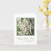 Mother's day. Auntie. Flowers. Lily of the Valley Karte (Gelbe Blume)
