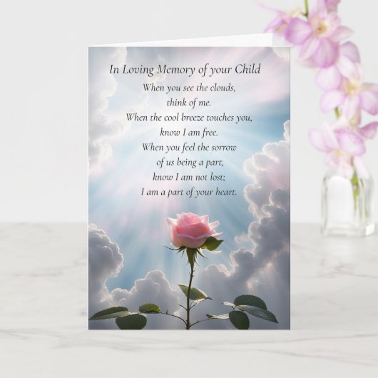 Mothers Day Bereaved Grieving Loss of Child Karte (Orchidee)