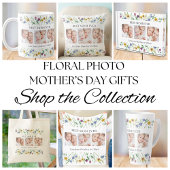 Mother's Day Best Mom Ever Floral Fotoplatte