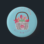 Mother's Day,Best Mom Ever, with Beautiful Flower Button<br><div class="desc">Mother's Day, Best Mom Ever,  with Beautiful Flower in a Basket</div>