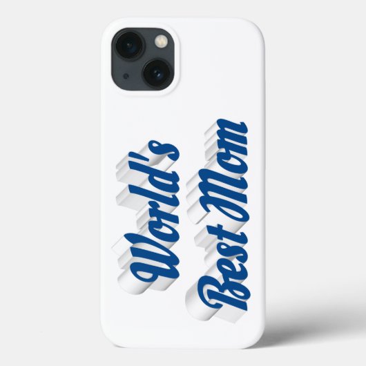 Mothers Day Best mom sea blue text Case-Mate iPhone Hülle (Rückseite)