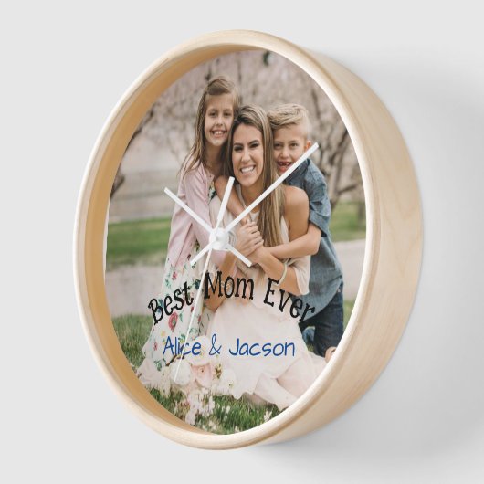 Mother's day best mum wall clock uhr (Winkel)