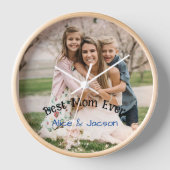 Mother's day best mum wall clock uhr (Vorderseite)
