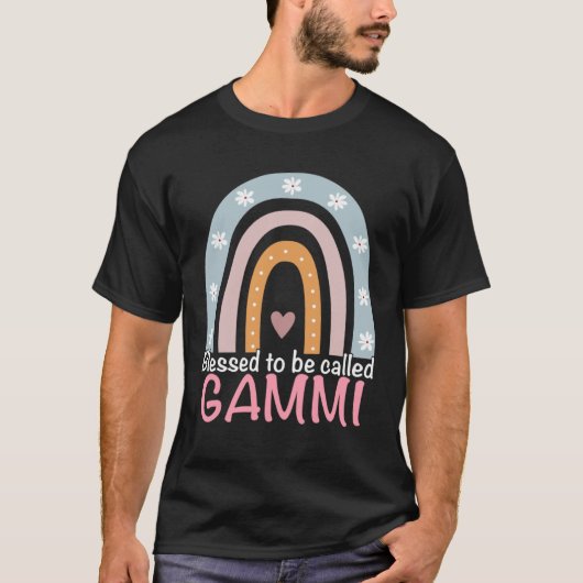 Mothers Day Blessed To Be Called Gammi Rainbow Gam T-Shirt (Vorderseite)