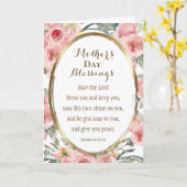 Mother's Day Blessings Bible Verse Elegant Floral Karte (Gelbe Blume)