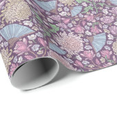 Mother's Day Blume Mums Crocus japanische Fans Geschenkpapier (Rolleneckpunkt)