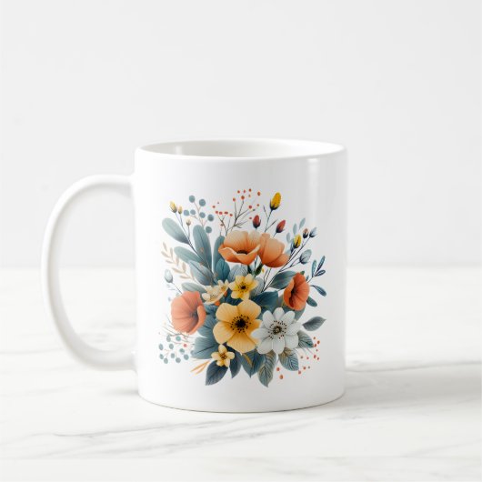 Mother's Day Boho Flowers Clipart-61983 Kaffeetasse (Links)