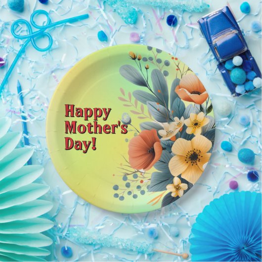 Mother's Day Boho Flowers Clipart-61983 Keychain Pappteller (Party)
