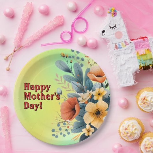 Mother's Day Boho Flowers Clipart-61983 Keychain Pappteller (Party)