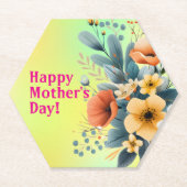 Mother's Day Boho Flowers Clipart-61983 Untersetzer (Vorderseite)
