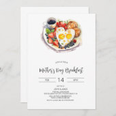 Mother's Day Breakfast Einladung, Brunch einladen Einladung (Vorne/Hinten)