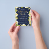 Mother's Day Brunch Einladung, Blumen mit Gold Inv Flyer (Gruppe)
