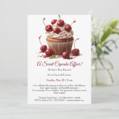 Mother's Day Brunch Einladung - Cupcakes Affair (Stehend Vorderseite)