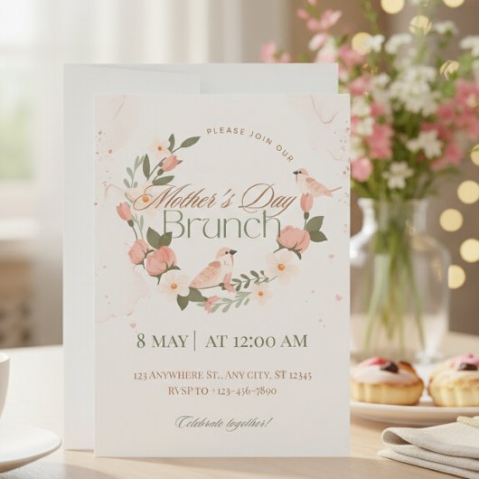 Mother's Day Brunch Einladung - Elegantes Design