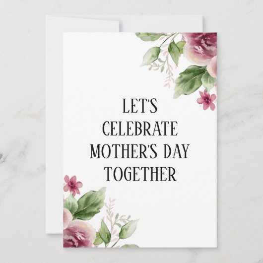 Mother's Day Brunch Einladung - Stilvolle Dame (Rückseite)